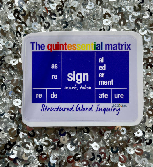 Sale: Quintessential _sign_ matrix